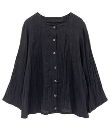 起毛コットンツイルクリンクル2wayブラウス