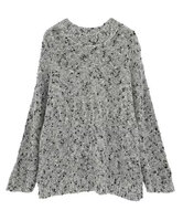 ウールブレンドカラフルネップヤーンプルオーバー