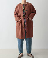 スラブストーンウォッシュ&小さいポルカドットラフコート