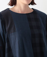 カディ・パッチワークコクーンワンピース