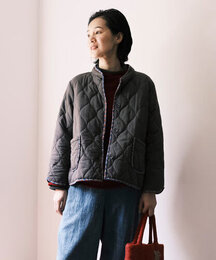 ひょうたんキルティングとブロックプリントキルティング・ジャケット