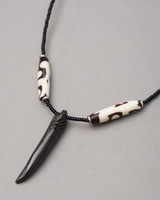 (ケニア)　牛骨&メビーズ　ネックレス　 No.225