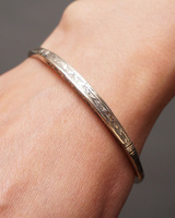 (マリ)　トゥアレグ　ニッケル　スクエアバングル　No.3　レディースサイズ