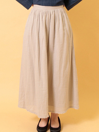 オーガニックコットンダブルガーゼ・スカート (グレー)