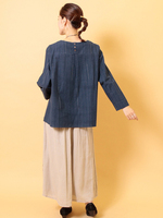 オーガニックコットンダブルガーゼ・スカート (グレー)