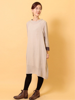 オーガニックコットンダブルガーゼ・チュニック (グレー)