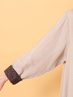 オーガニックコットンダブルガーゼ・チュニック (グレー)