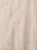 コットン四角エンボス・ドレス (ベージュ)