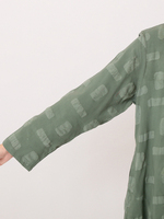 コットン四角エンボス・ドレス (グリーン)