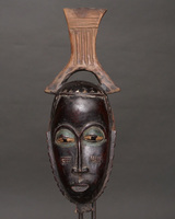 (コートジボワール)　バウレ族　ミニマスク　No.25