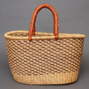 (ブルキナファソ)　楕円マルシェバスケット　(L)　No.9