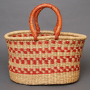 (ブルキナファソ)　楕円マルシェバスケット　(L)　No.10