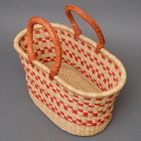 (ブルキナファソ)　楕円マルシェバスケット　(L)　No.10