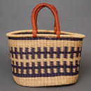 (ブルキナファソ)　楕円マルシェバスケット　(L)　No.11