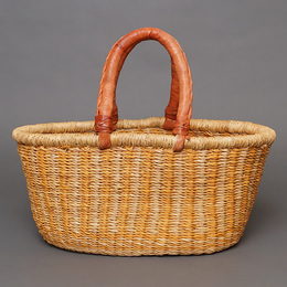 (ブルキナファソ)　楕円マルシェバスケット　(M)　No.18