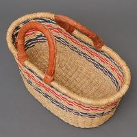 (ブルキナファソ)　楕円マルシェバスケット　(M)　No.19