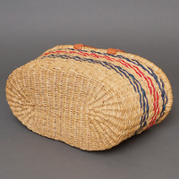 (ブルキナファソ)　楕円マルシェバスケット　(M)　No.19