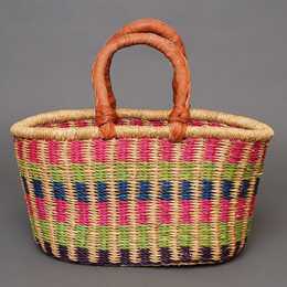 (ブルキナファソ)　楕円マルシェバスケット　(M)　No.20