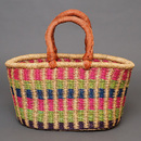 (ブルキナファソ)　楕円マルシェバスケット　(M)　No.20