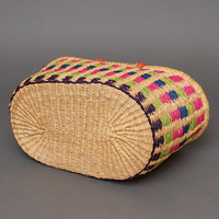 (ブルキナファソ)　楕円マルシェバスケット　(M)　No.20