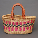 (ブルキナファソ)　楕円マルシェバスケット　(M)　No.22