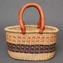 (ブルキナファソ)　楕円マルシェバスケット　(M小さめ)　No.23