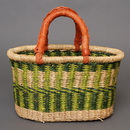 (ブルキナファソ)　楕円マルシェバスケット　(M小さめ)　No.24