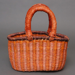 (ブルキナファソ)　楕円マルシェバスケット　(S)　No.5