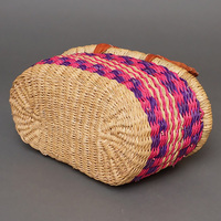 (ブルキナファソ)　楕円マルシェバスケット　(S)　No.6
