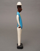 (コートジボワール)　コロン人形　Mサイズ　No.38　水色ベストの紳士