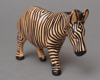 (ケニア)　木彫アニマル　Mサイズ　(シマウマ)