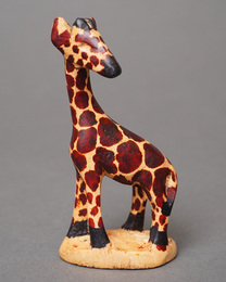 (ケニア)　木彫アニマル　Sサイズ　(キリン)