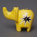 ソープストーン置物　ミニゾウさん　イエロー系　ミニ　Sサイズ　※柄アソート