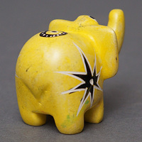 ソープストーン置物　ミニゾウさん　イエロー系　ミニ　Sサイズ　※柄アソート