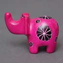 ソープストーン置物　ミニゾウさん　ピンク系　ミニ　Sサイズ　※柄アソート