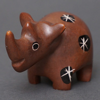 ソープストーン置物　ミニサイさん　ブラウン系　ミニ　Sサイズ　※柄アソート