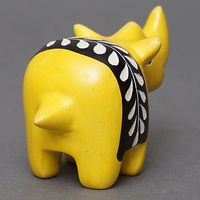 ソープストーン置物　ミニサイさん　イエロー系　ミニ　Sサイズ　※柄アソート