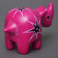 ソープストーン置物　ミニサイさん　ピンク系　ミニ　Sサイズ　※柄アソート