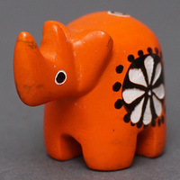 ソープストーン置物　ミニサイさん　オレンジ系　ミニ　SSサイズ　※柄アソート