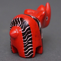 ソープストーン置物　ミニサイさん　レッド系　ミニ　SSサイズ　※柄アソート