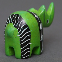 ソープストーン置物　ミニサイさん　グリーン系　ミニ　SSサイズ　※柄アソート