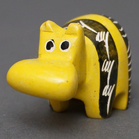 ソープストーン置物　ミニカバさん　イエロー系　ミニ　SSサイズ　※柄アソート