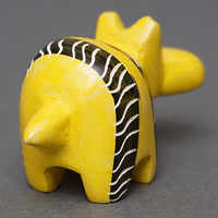 ソープストーン置物　ミニカバさん　イエロー系　ミニ　SSサイズ　※柄アソート