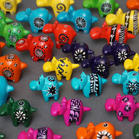 ソープストーン置物　ミニカバさん　イエロー系　ミニ　SSサイズ　※柄アソート