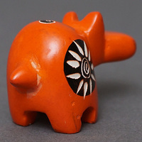 ソープストーン置物　ミニカバさん　オレンジ系　ミニ　SSサイズ　※柄アソート