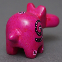 ソープストーン置物　ミニカバさん　ピンク系　ミニ　SSサイズ　※柄アソート