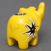 ソープストーン置物　ミニゾウさん　イエロー系　ミニ　SSSサイズ　※柄アソート