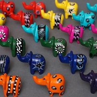 ソープストーン置物　ミニゾウさん　ブルー系　ミニ　SSSサイズ　※柄アソート