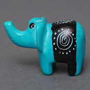 ソープストーン置物　ミニゾウさん　スカイブルー系　ミニ　SSSサイズ　※柄アソート