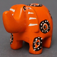 ソープストーン置物　ミニゾウさん　オレンジ系　ミニ　SSSサイズ　※柄アソート